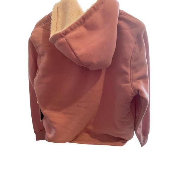 Aeropostale Sport Pink Sherpa Lined Hoodie Sweatshirt Womens XL TG - Picture 2 of 5